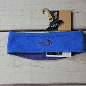 Kids The North Face Blue Fleece Reversible Headband SMALL